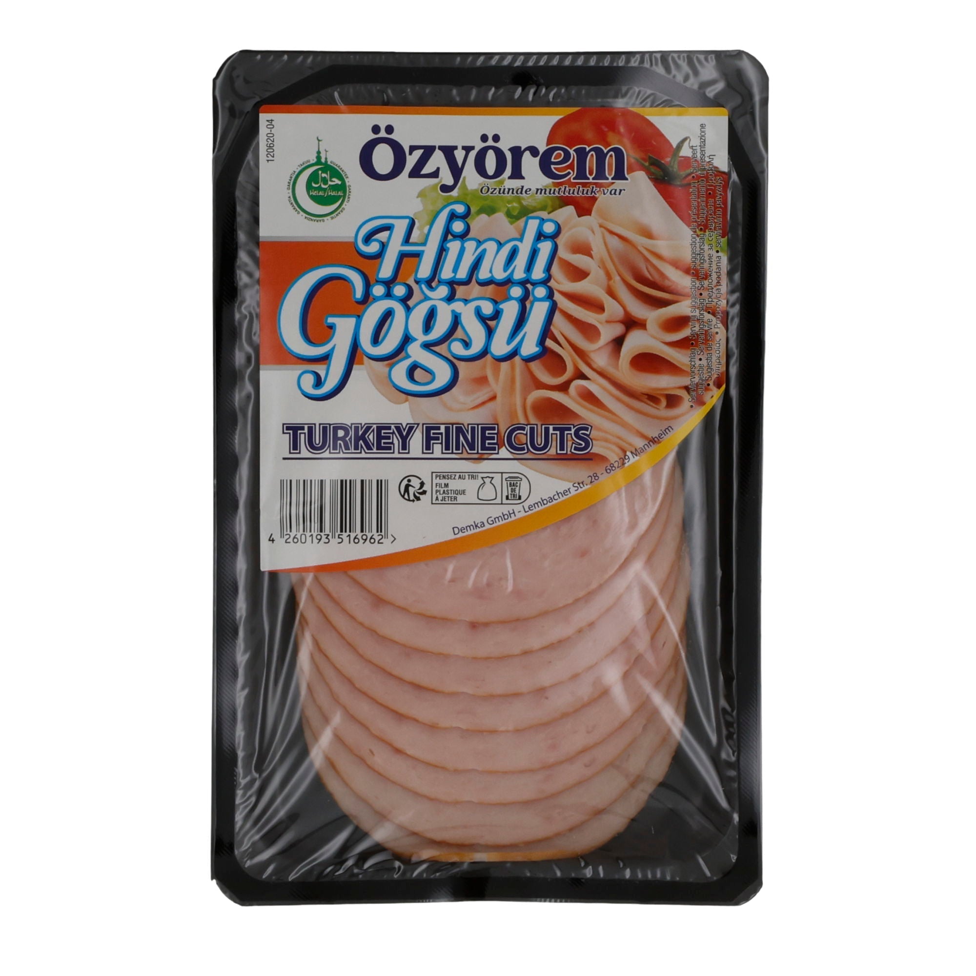 Putenbrustaufschnitt Özyörem Hindi Göğsü | Zarter Putenbrustaufschnitt | Für vielseitigen Genuss | 100 g OEZYOEREM